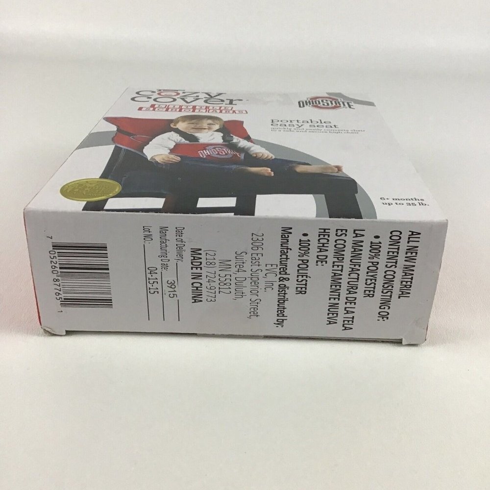 Ohio State Buckeyes Cozy Covers Portable Easy Seat Little Scholars Carry Bag New - Picture 5 of 6